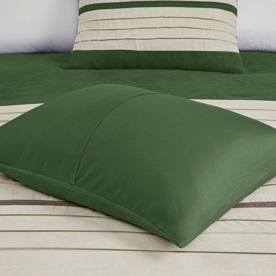 Madison Park Palmer 7 Piece Comforter Set in Green, Cal King MP10-7490