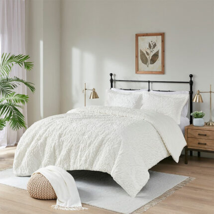 Madison Park Norfolk Ultra Plush Comforter Mini Set in Ivory, King MP10-1995