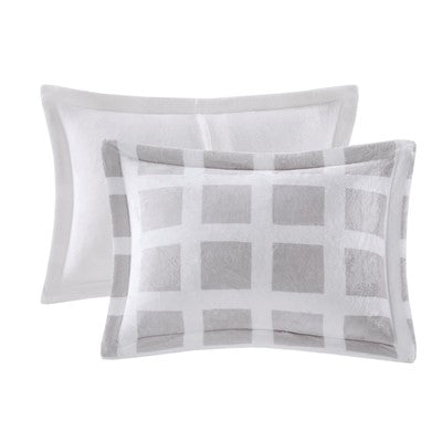 Madison Park Mae Plush Comforter Set in Grey, King MP10-6667