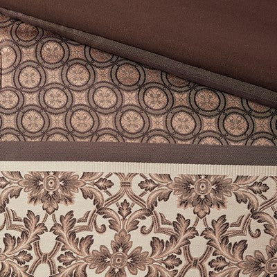 Madison Park Princeton 7 Piece Jacquard Comforter Set in Red, King MP10-698