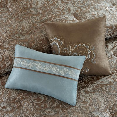 Madison Park Essentials Brystol 24 Piece Room in a Bag in Blue, Cal King MPE10-225