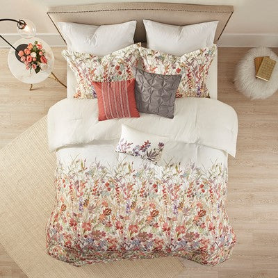 Madison Park Mariana 7 Piece Cotton Printed Comforter Set, King MP10-7091