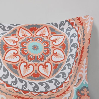 Madison Park Essentials Serenity Comforter Set with Cotton Bed Sheets in Coral, Full MPE10-205