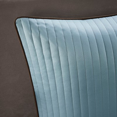 Madison Park Aubrey 12 Piece Complete Bed Set in Blue / Brown, King MP10-116