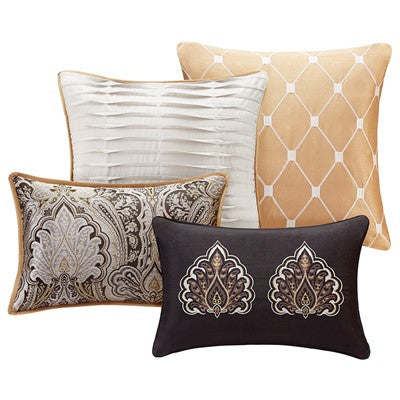 Madison Park Essentials Michelle 24 Piece Room in a Bag in Black, Queen MPE10-220