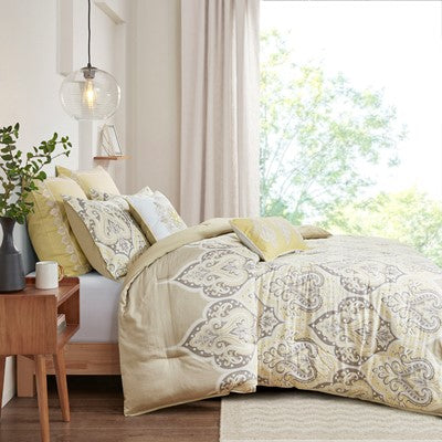 Madison Park Nisha Comforter Set in Yellow, King / Cal King MP10-1587