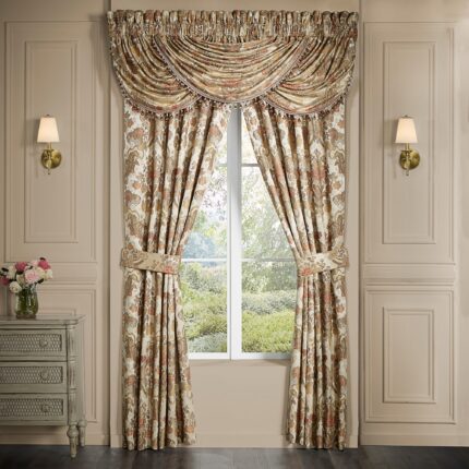 Juliette Window Waterfall Valance in Terracotta | Satin by J.Queen New York