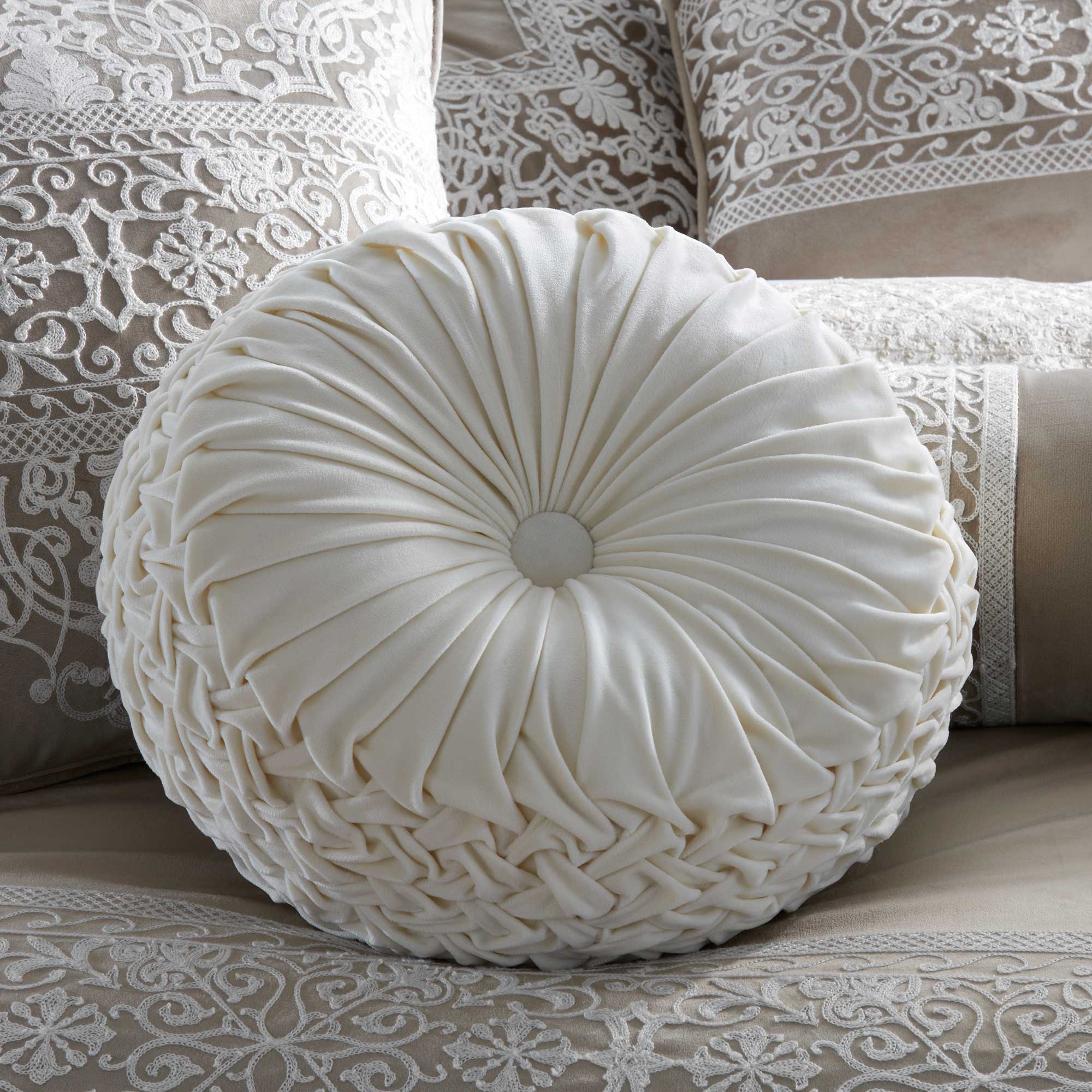 opulence-tufted-round-decorative-throw-pillow-cream-2