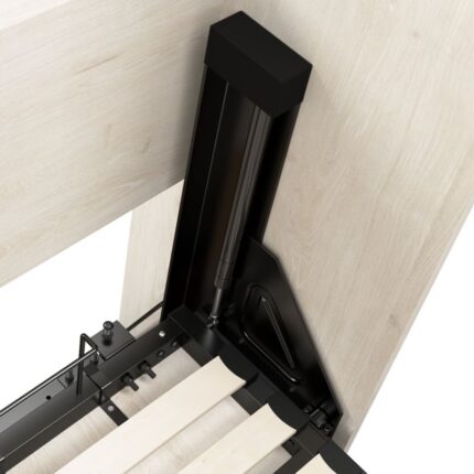 Versatile Queen Murphy Bed and Closet Organizers with Drawers 126W in Linen White Oak