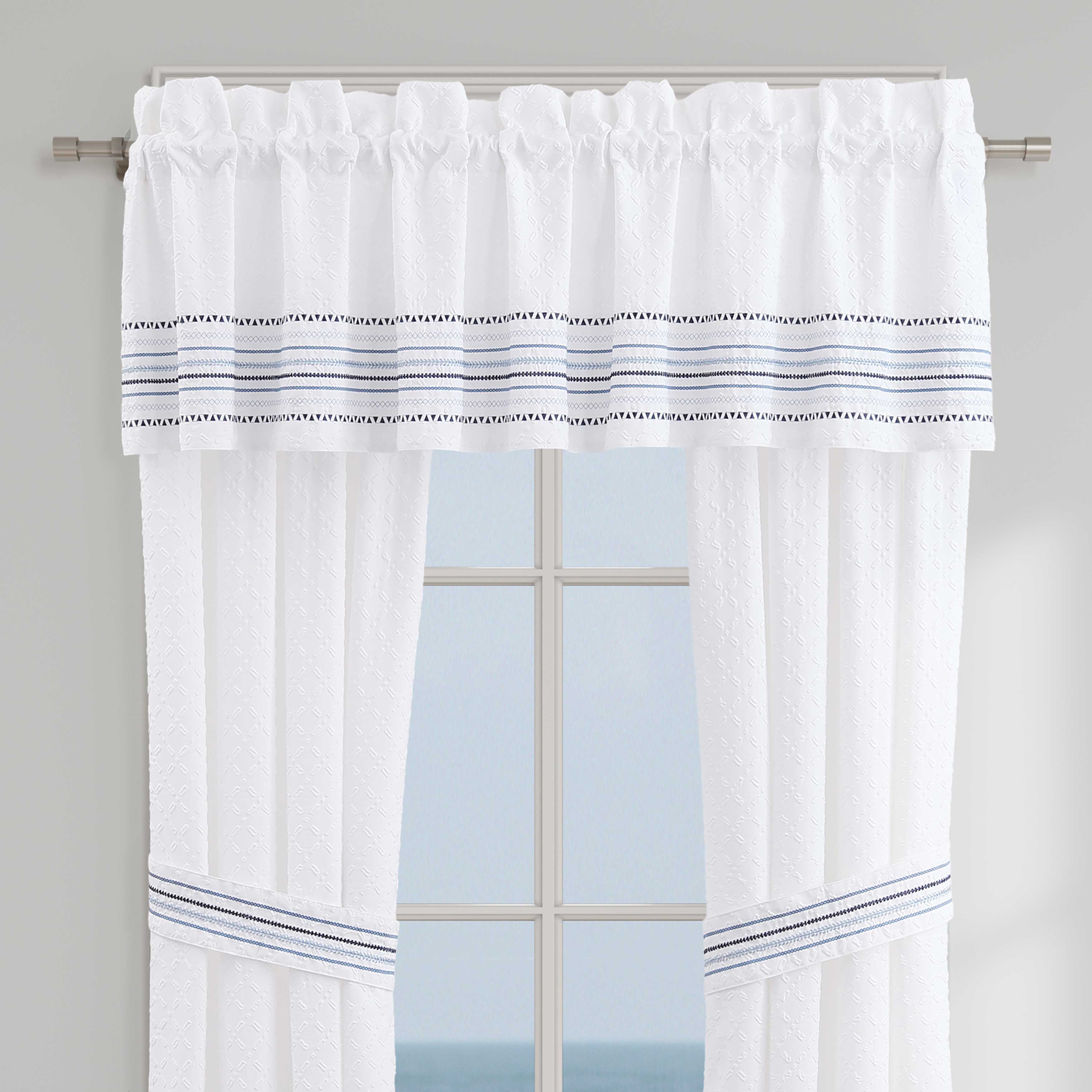 BaysideBlueStraightWindowValance