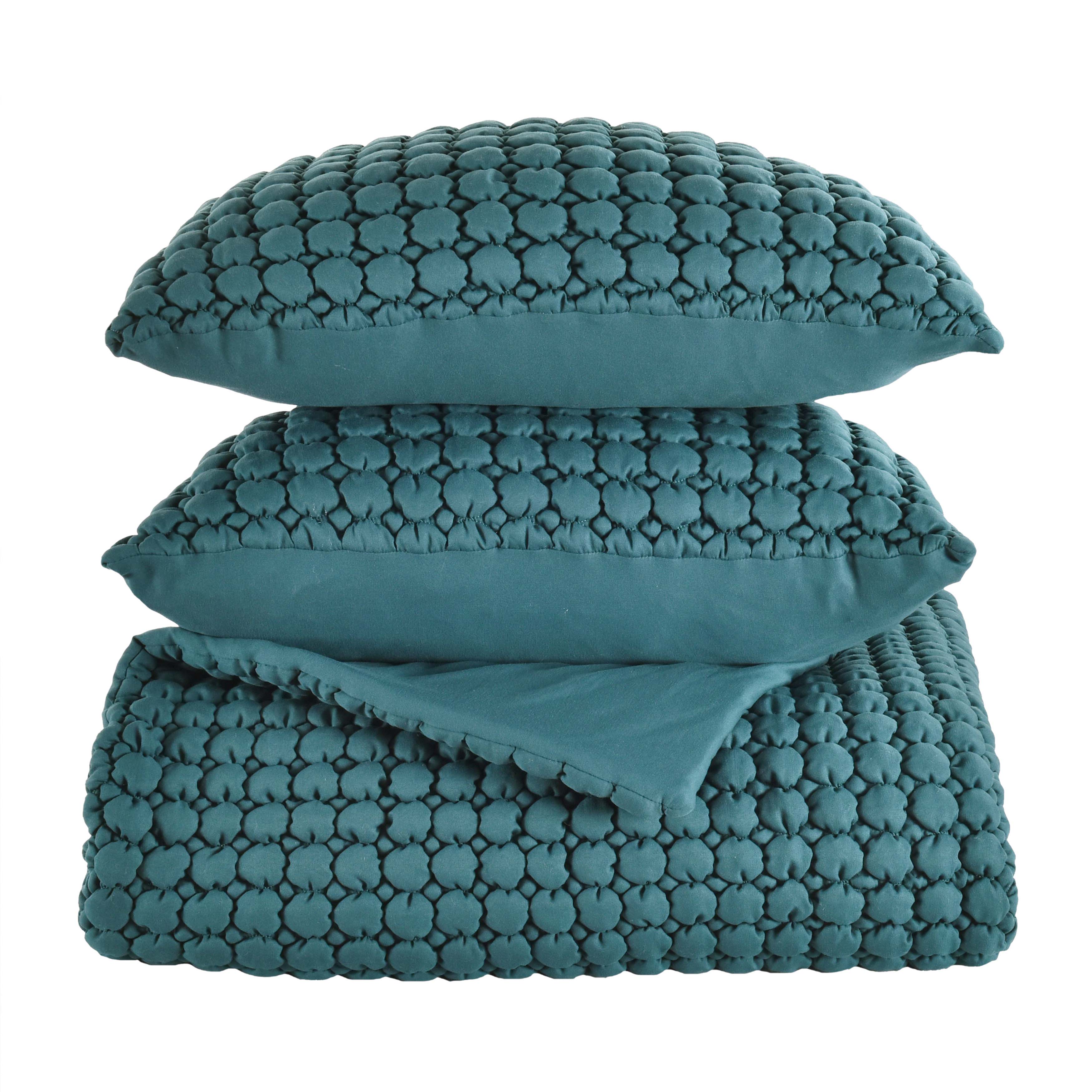 CloudPuffTeal3PieceQuiltSet-1