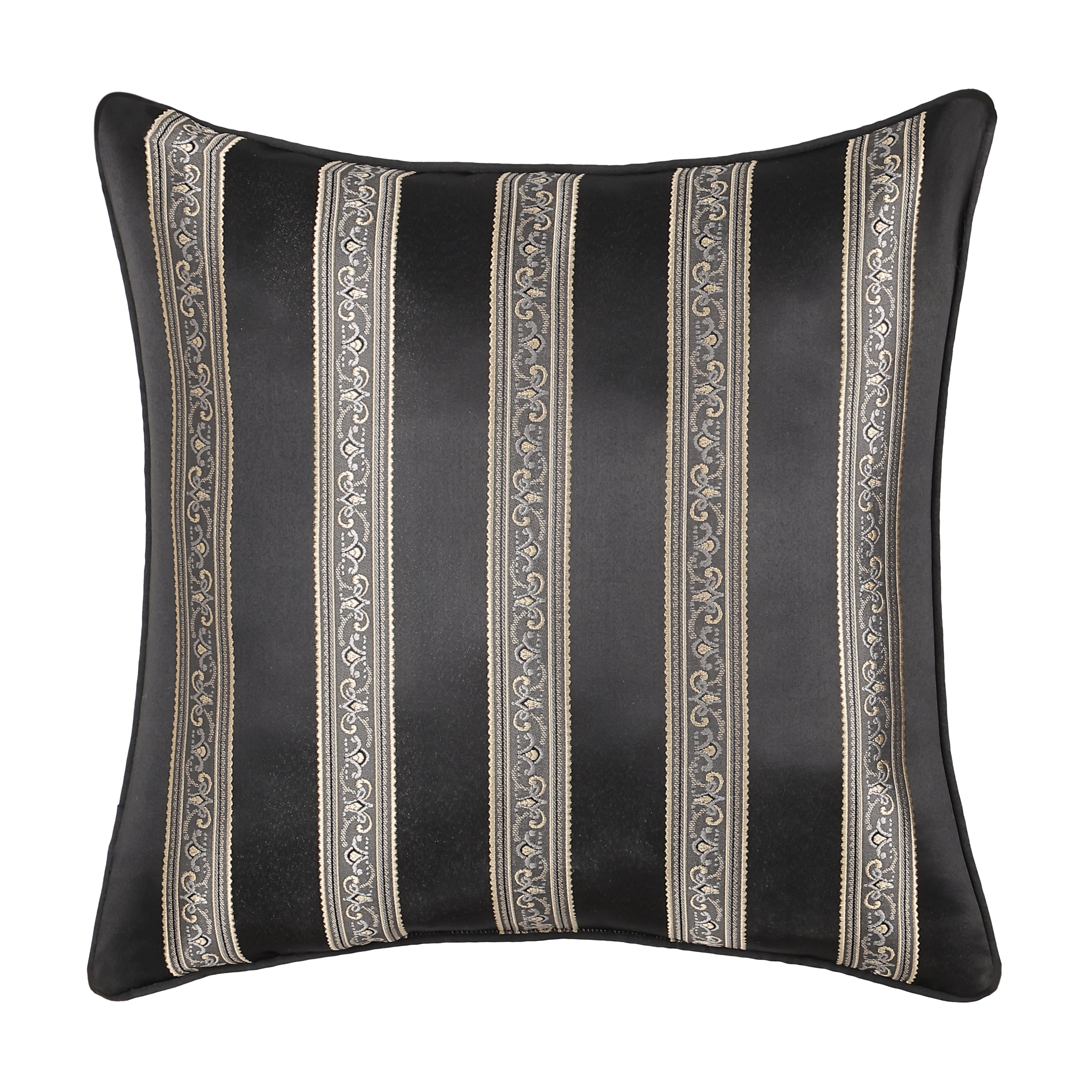HarrimanBlackSquareDecorativeThrowPillow20-x20