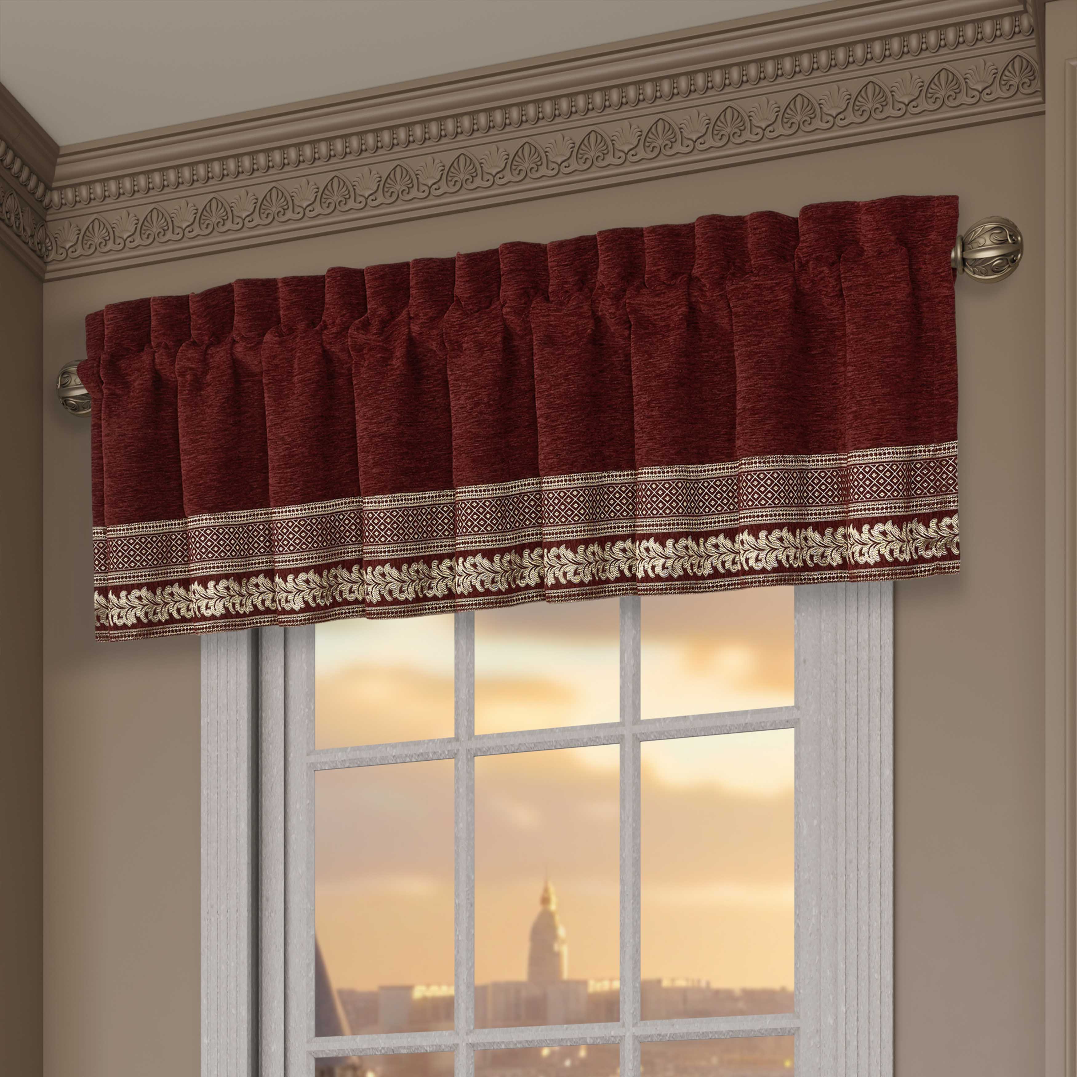 LaurenzaCrimsonStraightWindowValance