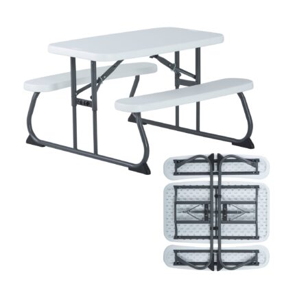 Lifetime Children's Indoor & Outdoor Plastic Picnic Table , All Occasion, White  (60239)