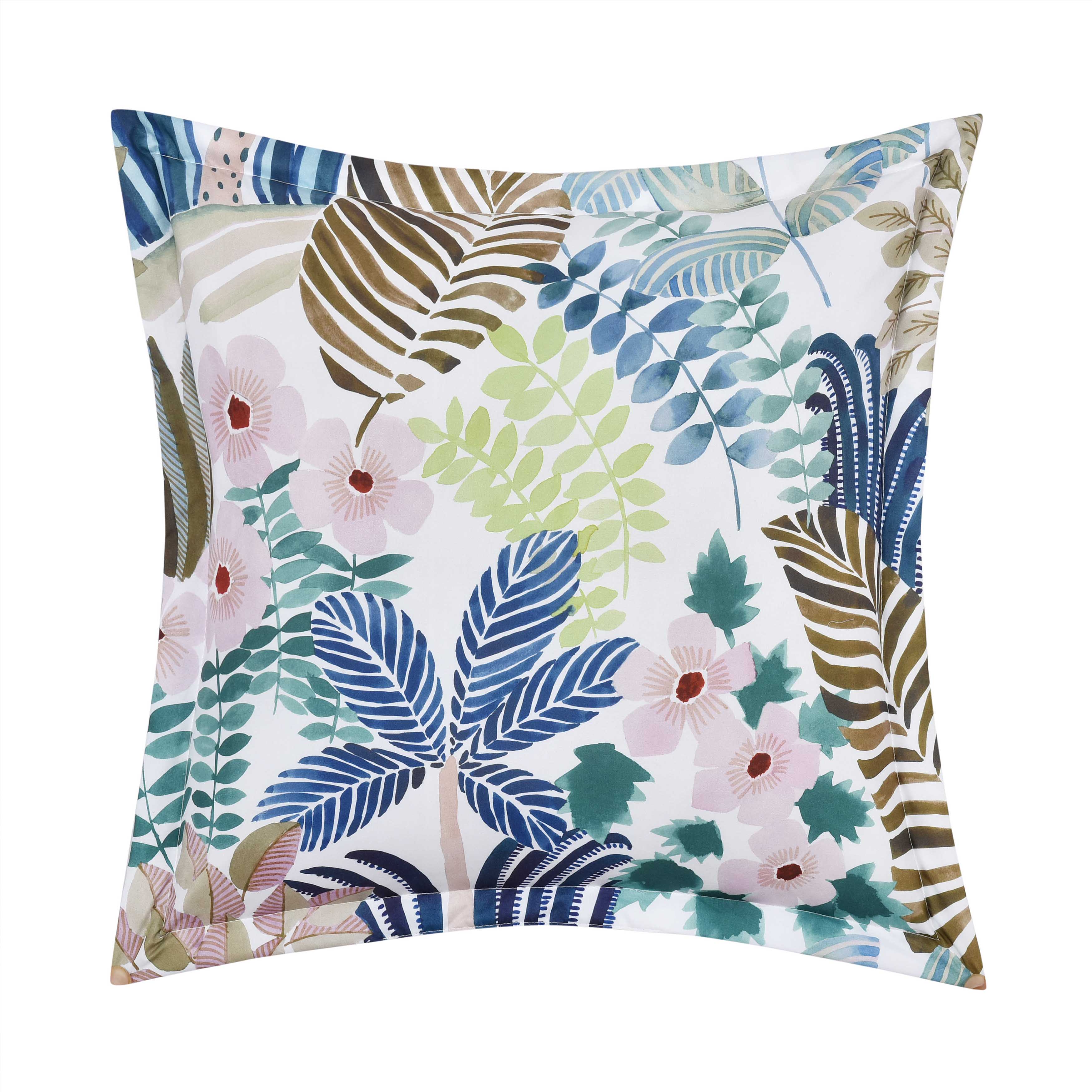 RainforestTealSquareDecorativeThrowPillow18x18