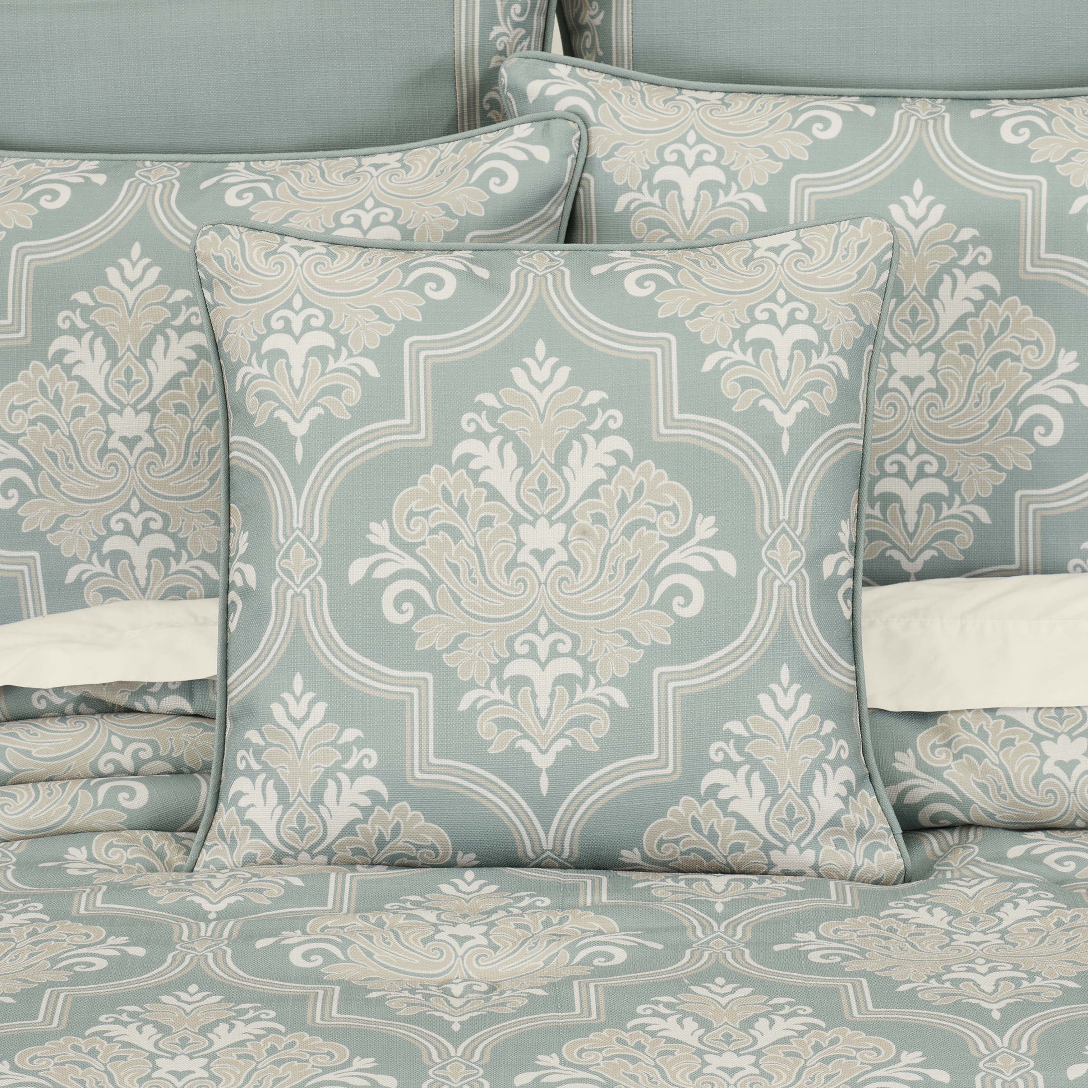 TranquilityAquaSquareDecorativeThrowPillow20-x-20